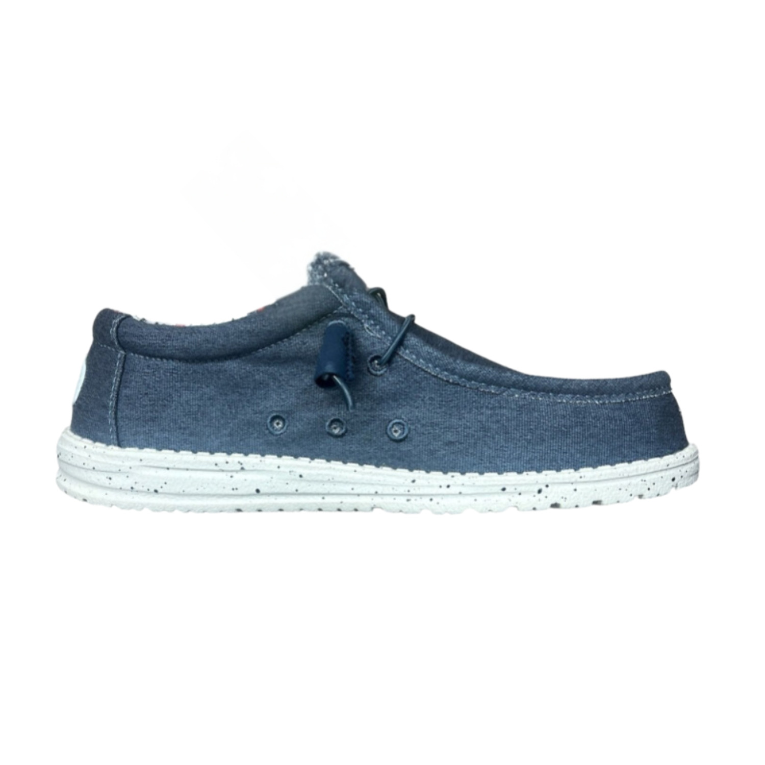 Hey Dude Wally 40022-425 Casual Shoes Men's Blue Canvas Stretch Slip on NR7667 (Blue,11)